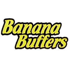 MONKEY STRIPS BANANA BUFFERS BRAND LOGO